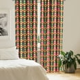 thumbnail image 2 of Ambesonne Retro Curtains, Pop Art Geometric Pastel, Pair of 28"x63", Multicolor, 2 of 5