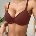 thumbnail image 2 of adviicd Women's Full Coverage Bras Plus Size Lightly Lined Full Coverage Push Up Bralettes Soft Supportive Sexy Bras Wine, 90C, 2 of 7