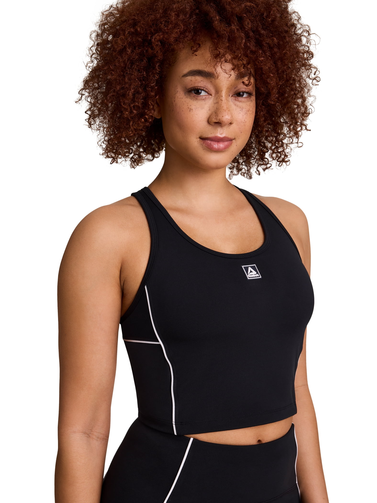 Reebok Women's Team Player Cropped Bra Tank with Removable Cups