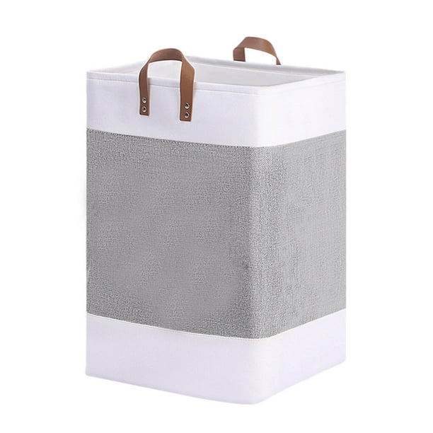 Cesto grande para la ropa sucia, plegable, para la basura o la ropa sucia. Cesto decorativo para guardar ropa junto a la cama. Organizador estético de ropa de noche. Cesto para la ropa