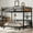 Black+Vintage#6, variant on Bed Frames Full XL over Full XL Metal Bunk Bed/Metal Loft Bed,Separable Bunk Beds,with raised security fence,Walnut Color,Adjustable Bed Base