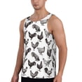 thumbnail image 2 of Wukai Funny Chicken Print Men’s Workout Tank Top Sleeveless Muscle T shirt Gym Running Fitness Tank Top-X-Large, 2 of 7