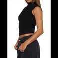 thumbnail image 3 of Camisetas Básicas Sin Mangas para Salir de Mujer, Cuello Alto, Ropa de , Camisetas Lindas Sin Mangas, Conjuntos de Verano Y2K. Negro S, 3 of 9