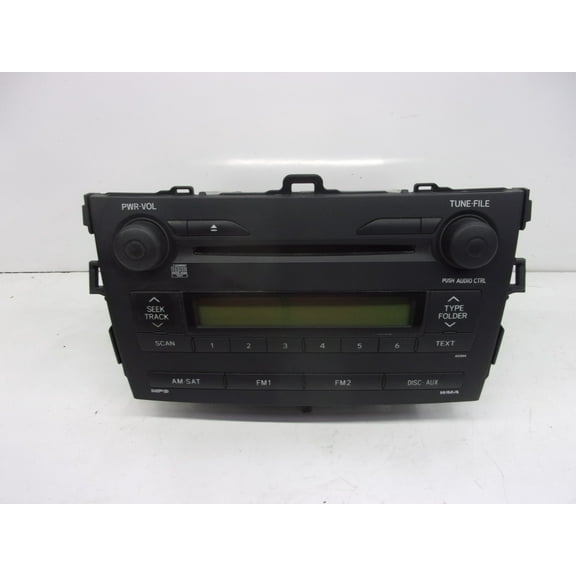 Pre-Owned 2009 Toyota Corolla Radio w/ Satellite Receiver CD Player ID 86120-02750 OEM - Verify Specific Vehicle Fitment In Description - (Good)