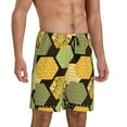 thumbnail image 2 of Naloa Bee honey Men's Short Pajama Pants, Lounge Comfort Shorts with Elasticized Waistband and Side Pockets - XX-Large, 2 of 9