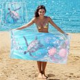 thumbnail image 1 of Ofertas Relámpago, Toalla de playa estampada, una bolsa, mochila de almacenamiento portátil, chal de microfibra, toalla de playa, tapete de playa, 70 x 140 cm Akmoler, 1 of 9