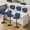 Blue, variant on Bar Stools Set of 6, Adjustable Swivel Bar Chairs with 360° Rotation, Padded Counter Stools with Back and Footrest for Kitchen Island, Bistro, Cafe, and Home Use Black