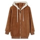 thumbnail image 1 of Chaqueta informal para mujer, con capucha, chaqueta cálida de gran tamaño, chaqueta con cremallera suave, de invierno , , XL SG Baoblaze Abrigo de invierno, 1 of 8