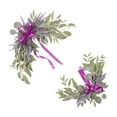 thumbnail image 2 of Guirnalda colgante de flores artificiales, 2 piezas, hojas verdes, decoración de fondo, seda Lavanda, 2 of 9
