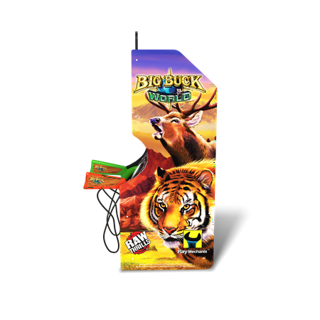 Arcade1Up Big Buck Hunter World Classic Arcade Machine, built for your home, 5-foot-tall stand-up cabinet, 4 classic games, and 17-inch screen
