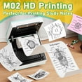 thumbnail image 4 of Mini Note PrinterM Pocket Thermal tooth Mini Mobile Printer with Rolls Paper for Printing Photos Text Study Notes DIY Sticker, 4 of 9