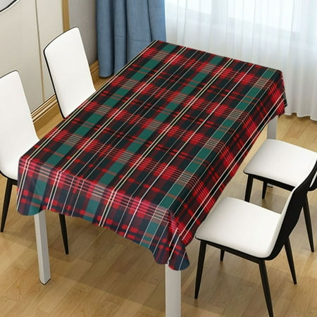 

Ryvnso Red and Green Check Grid Rectangle Table Cloth Tablecover Dinning Tablecloth 54 x54