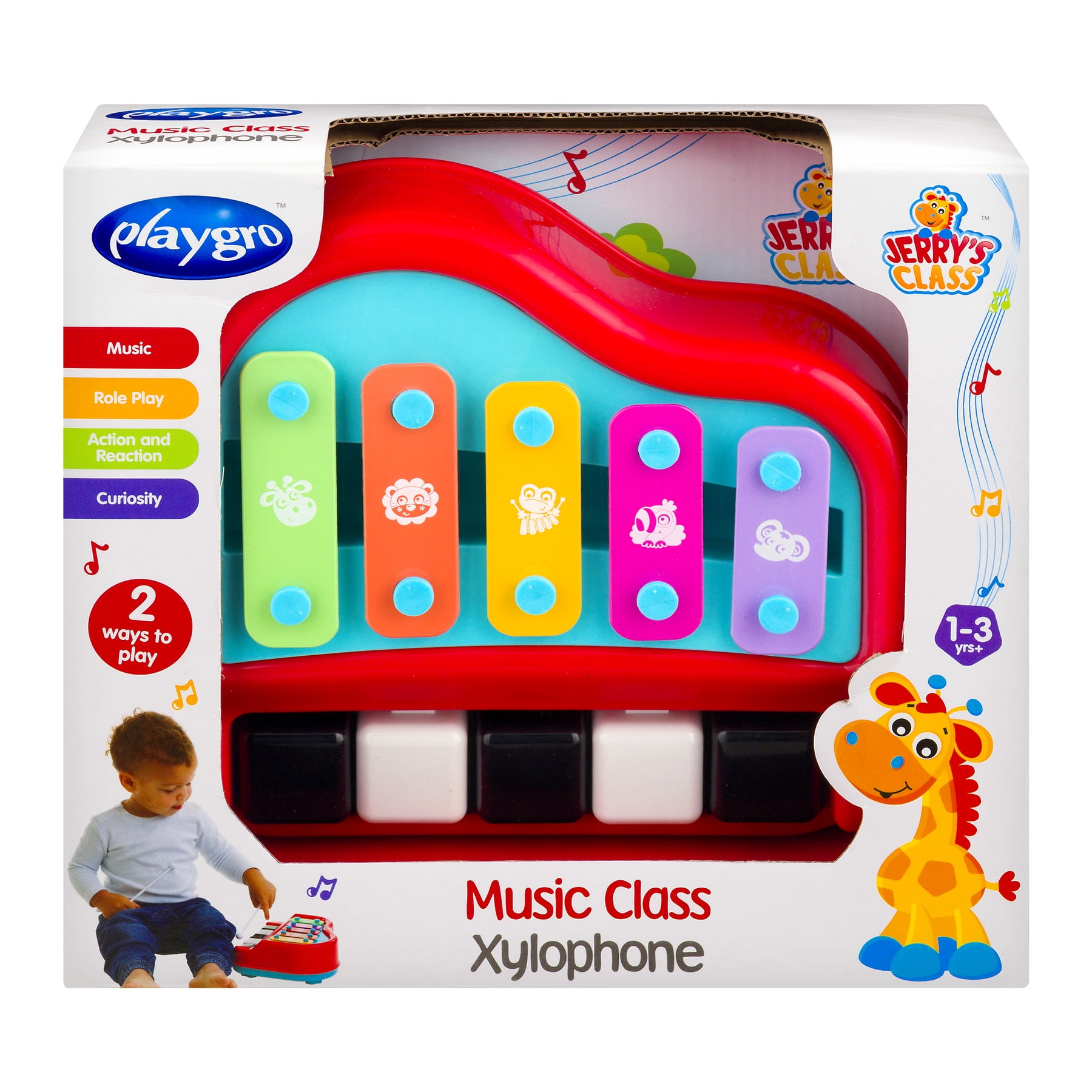 Playgro Music Class Xylophone Baby Toddler Toy, 3 Piece Set, 18 Months and Up