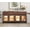 Brown, variant on Modern Sideboard Buffet Cabinet with Glass Doors and Adjustable Shelf Coffee Bar Storage Cabinet for Living Room Kitchen,Oak