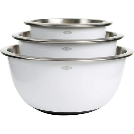 

Grips 3-Piece Stainless-Steel Mixing Bowl Set White