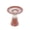 Rust Red + Ceramic, variant on FENGFAN Handmade Glazed Ceramic Bird Bath Rust Red Off-White Gradient 17 Inch Scalloped Tray 18 Inch Pedestal Base 1 Pack