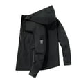 thumbnail image 3 of Aayomet Coats For Men Men's Jacket-Lightweight Casual Spring Fall Thin Bomber Zip Pockets Coat Outwear,Black 3XL, 3 of 4
