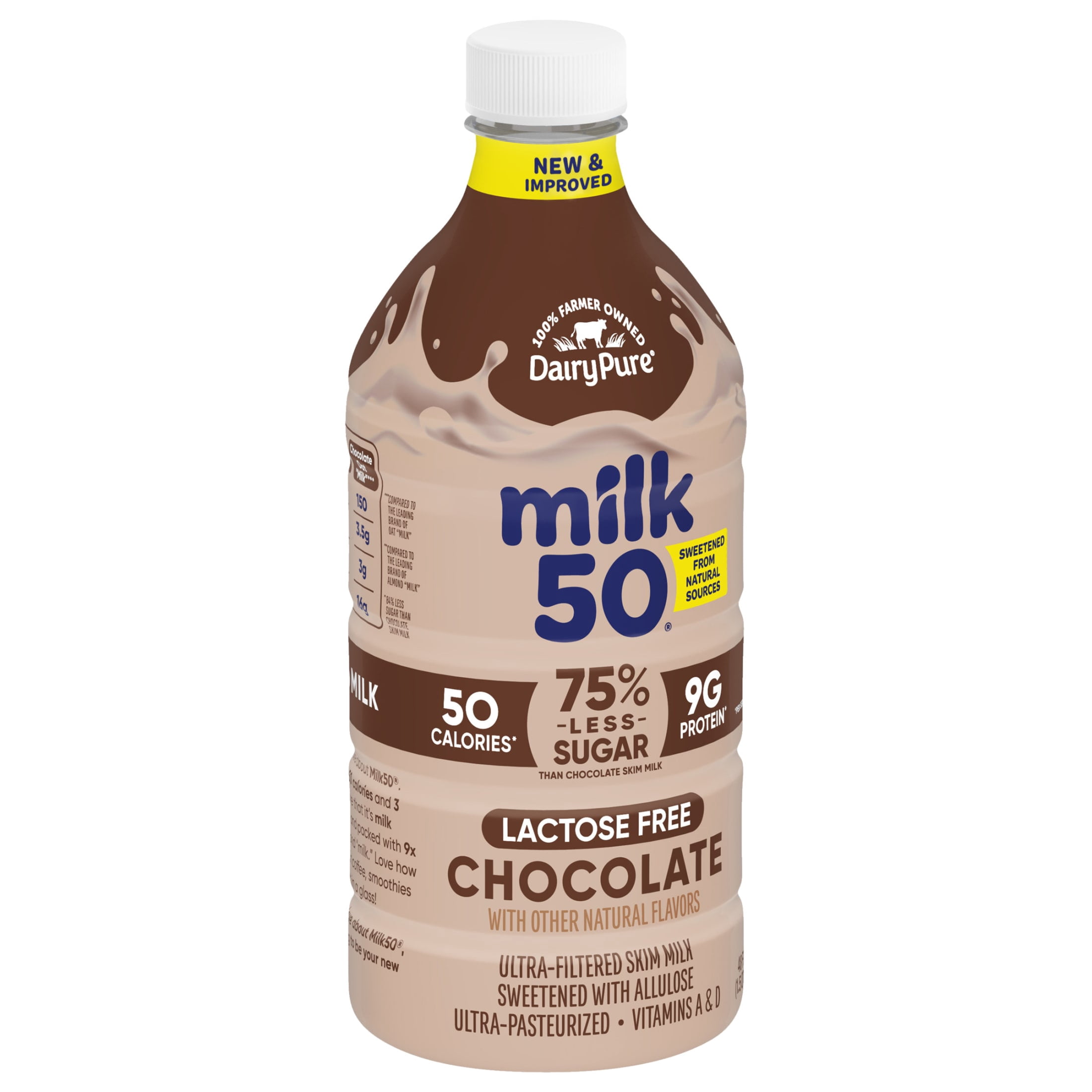 DairyPure Milk50 Chocolate Lactose Free Skim Milk, 48 Fl Oz
