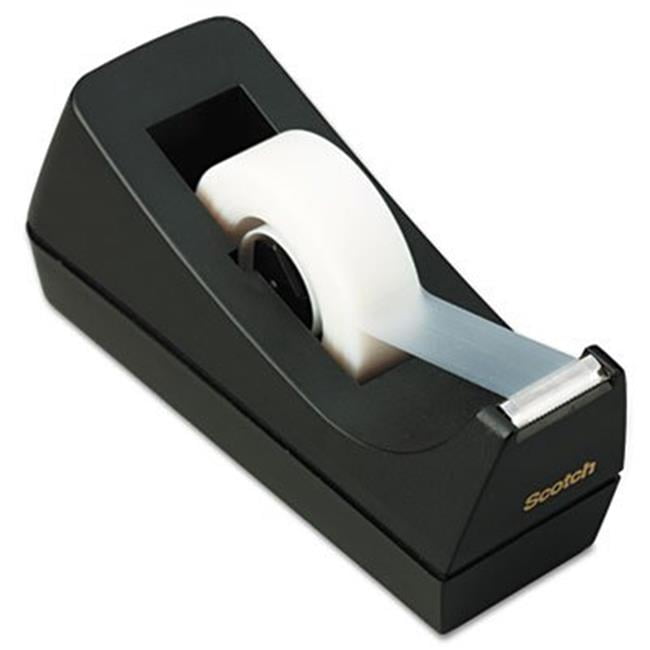 Desktop Tape Dispenser 1'' core Weighted NonSkid Base Black Walmart
