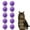 Purple, variant on 10PCS Green Puff Ball Cat Toy, Large Glitter Sparkle Puff Ball Toy for Cats