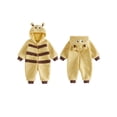 thumbnail image 2 of Cjfdfy Toddler Baby Boys Girls Halloween Bee Costume Cute Fleece Long Sleeve Hooded Jumpsuit Infant Snowsuit Halloween Cosplay Clothes Warm Fall Winter Clothes Cute Bee Hooded Zipper Jumpsuit, 2 of 9