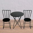 thumbnail image 4 of Juego de Sillas y Escritorio de Casa de Muñecas Sunnimix Mini Muebles Negro, 4 of 8