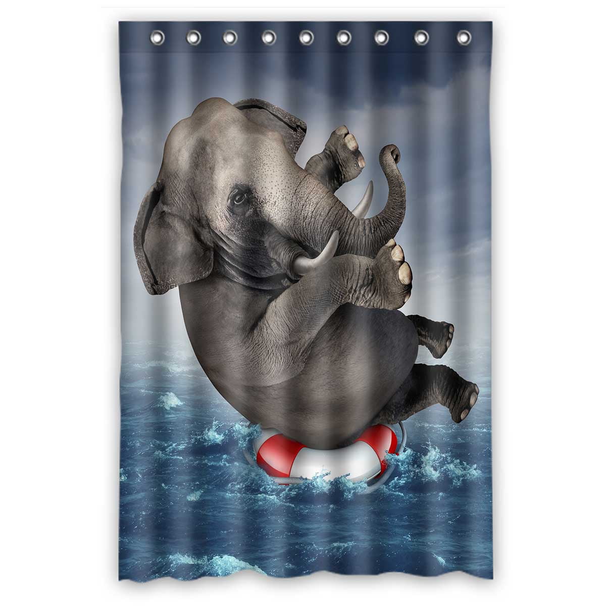 Elephant Totem Waterproof Bath Polyester Shower Curtain Liner Water Resistant 
