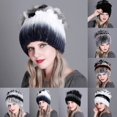 thumbnail image 4 of Bonnet d'Hiver en Fausse Fourrure pour Femmes, Épais, Extérieur, Anti-Froid, Chaud, Tricoté, 4 of 10