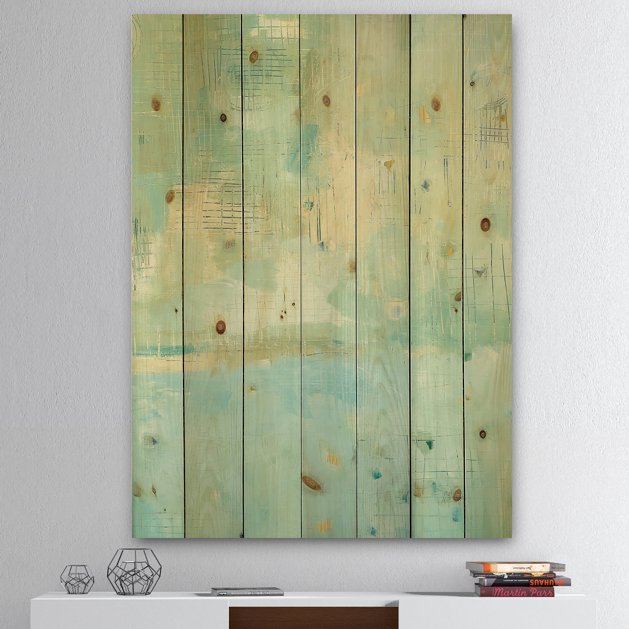 Designart 'Dreaming of the Shore II' Nautical & Coastal Print on Natural Pine Wood