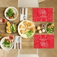 thumbnail image 4 of Christmas-featured Placemat for Coffee Table Decoration - Durable Cute Cartoon Cute Deer Indoor Doormat Pack Of 6 17.7" X 13" Christmas Vintage Indoor Door Mat, 4 of 5