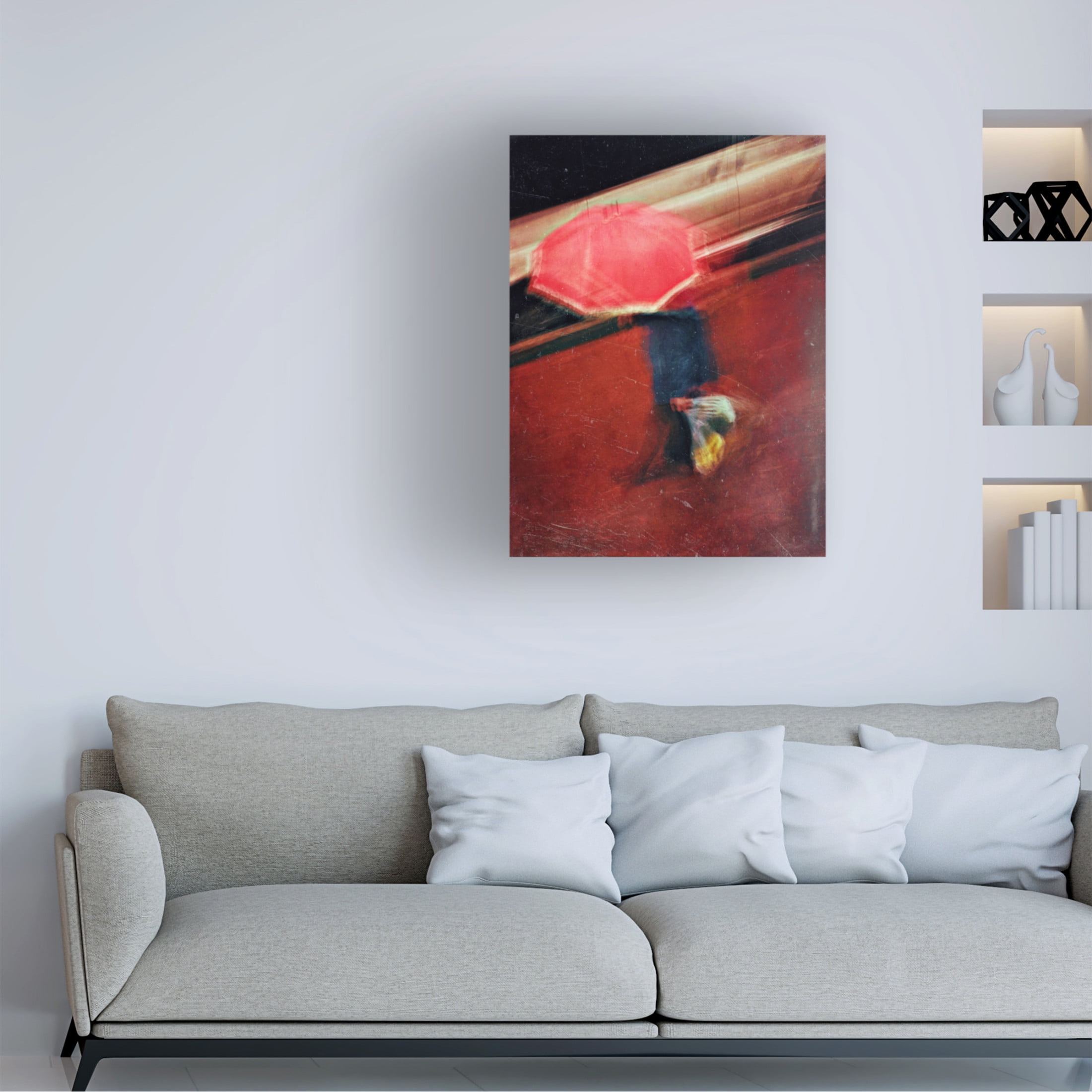 Canvas Wall Art - Yal?m Vural 'Rainy Dream' Wall Art for Living Room, Bedroom, or Office Décor by Trademark Fine Art - 24 x 32 Inches