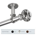 thumbnail image 2 of InStyleDesign  Sycamore 1 inch Dia. Ceiling Curtain Rod/ Room Divider Black 48 to 84 inches Black Finish, 2 of 4