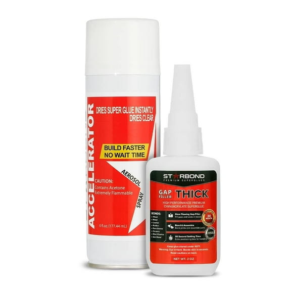 Starbond Clear Thick CA Glue (2 oz.) with Accelerator (6 fl oz.)
