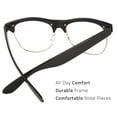 thumbnail image 4 of CLUB-MASTER Half Frame CLEAR LENS GLASSES Black Silver Color Vintage  Retro k, 4 of 10