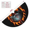 thumbnail image 3 of Picia Flame Metal Skull Print Christmas Tree Skirt , Christmas Tree Skirt Ornaments for Merry Christmas Holiday Party Decorations Indoor Outdoor-48", 3 of 7