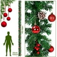 thumbnail image 4 of Extra Long 15ft Christmas Garland with 100 LED Lights Artificial Pine Prelit Lighted Christmas Outdoor Indoor Decorations Xmas Holiday Stairs Railing Mantle Door Decor(Candy Canes Garland), 4 of 16