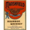 thumbnail image 3 of Vintage Booze Labels 12x14 Black Modern Framed Museum Art Print Titled - Marshfield Bourbon Whiskey, 3 of 5