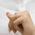 thumbnail image 3 of JEWELEGANT 1.5 Ct Oval Cut Moissanite Engagement Ring, Unique 3 Stone 18K Solid Gold Ring for Women, 3 of 8