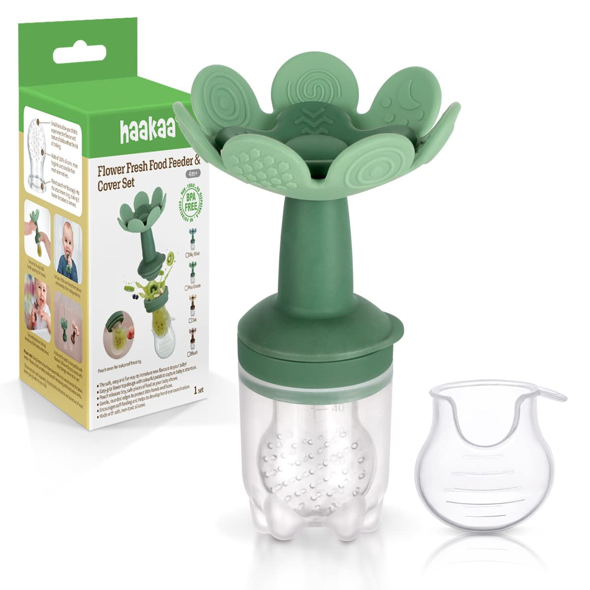 QWZNDZGR Flower Fruit Food Feeder Pacifier Breastmilk Popsicle Mold for Teething Silicone