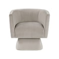 thumbnail image 5 of OakvillePark Valemont Velvet Swivel Barrel Chair, Taupe, 5 of 10