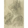 thumbnail image 2 of Anders Zorn 18x24 Black Ornate Framed Double Matted Museum Art Print Titled: Betty Nansen (C. 1905), 2 of 5