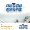 thumbnail image 3 of SHOWERORO 100Pcs Assorted Grease Fitting Accessories Sky Blue Zinc Coated for Bulk Maintenance Use, 3 of 6