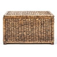 thumbnail image 3 of happimess Anada 30" Hand-Woven Wicker Weave Storage Trunk, Brown Wash, HPM9005B, 3 of 12