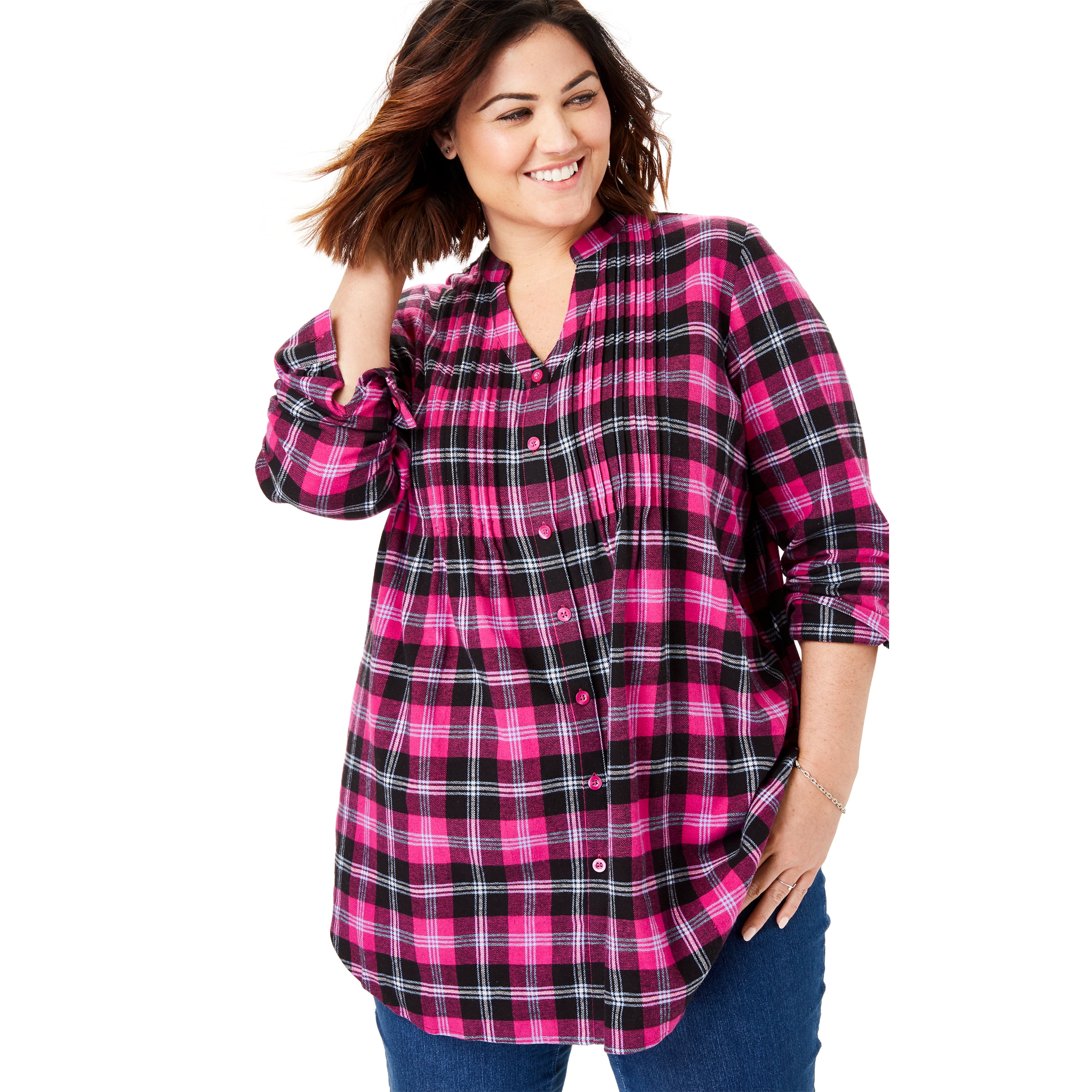women's flannel shirts plus size