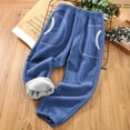 thumbnail image 4 of Utoimkio Toddler Boy Girls Thick Warm Sweatpants Soft Breathable Elastic Waisted Lounge Pants for Kids 4-14 Years, 4 of 4