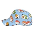 thumbnail image 5 of Naloa Original Classic Low Profile Hat Men Women Baseball Cap Dad Hat Adjustable Unconstructed Kawaii Sushi Print Cap, 5 of 9