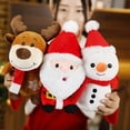 thumbnail image 2 of 3pcs New Year Gift Cartoon Santa Claus Plush Toy Stuffed Elk Snowman Animal Doll Christmas Gifts For Children Home Decoration3-snowman23cm Deng Xun unisex, 2 of 2