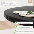 thumbnail image 4 of Dining Table for 4 to 6 People, 47 in Round Dining Table, Wooden Kitchen Table with Sturty Legs, Dining Room Table for Dining Room, Kitchen, 4 of 7