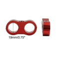 thumbnail image 3 of 4 Pcs AN10 19mm Red Aluminium Alloy Fuel Oil Pipe Tube Holder Connector, 3 of 3
