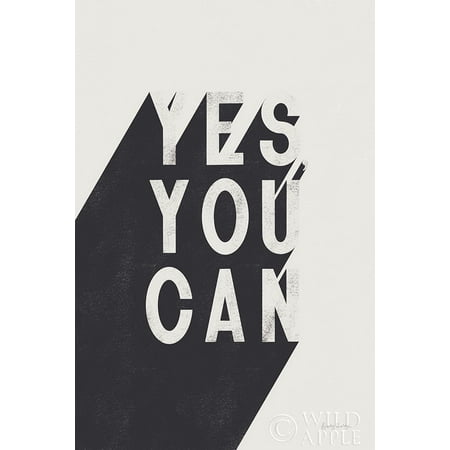 Yes You Can BW Poster Print by Becky Thorns (24 x 36) # 59635